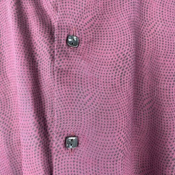 Karl Lagerfeld Paris Purpl Wine Patterned Long Sleeve Button Up Dress Shirt US M - Picture 5 of 10